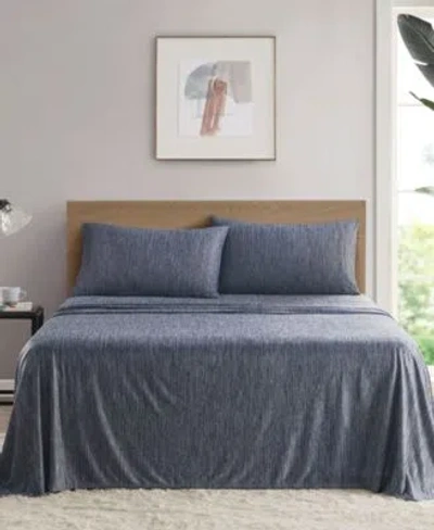 Urban Habitat Comfort Cool Jersey Knit Nylon Blend Sheet Set Collection Bedding In Navy