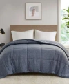 Urban Habitat Comfort Cool Jersey Knit Oversized Down Alternative Comforter, Full/queen In Black