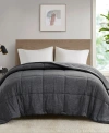 Urban Habitat Comfort Cool Jersey Knit Oversized Down Alternative Comforter, King/california King In Black