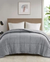 Urban Habitat Comfort Cool Jersey Knit Oversized Down Alternative Comforter, King/california King In Gray
