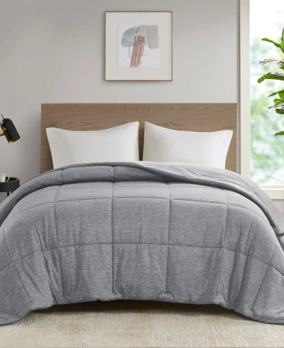 Urban Habitat Comfort Cool Jersey Knit Oversized Down Alternative Comforter, King/cal King In Gray