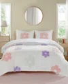 Urban Habitat Gracie Floral Reversible 2-pc. Duvet Cover Set, Twin In White,purple