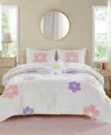 Urban Habitat Gracie Floral Reversible 3-pc. Comforter Set, Twin In White,purple