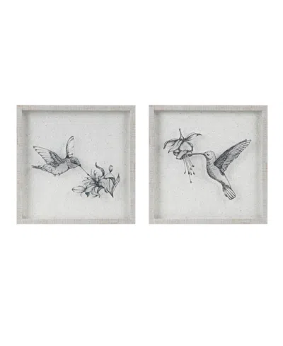 Urban Habitat Humming Birds 2-pc. Framed Graphics Wall Art Set In Neutral