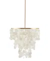 Urban Habitat Isla Layered Capiz Chandelier In Gold