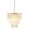 Urban Habitat Isla Layered Capiz Chandelier In White
