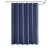 Urban Habitat Maize Cotton Yarn Dyed Jacquard Shower Curtain In Blue