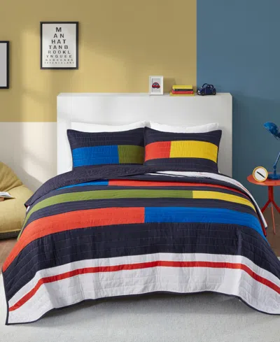 Urban Habitat Morris Stripe Printed 2 Piece Quilt Set, Twin In Multi
