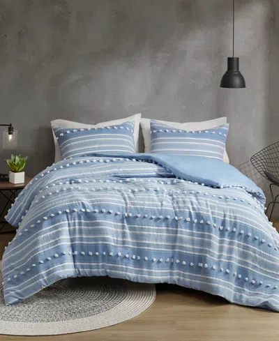 Urban Habitat Rowan Striped 3-pc. Duvet Cover Set, King/california King In Blue