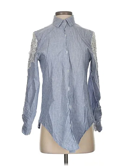 Pre-owned Urban K Long Sleeve Blouse In Blue