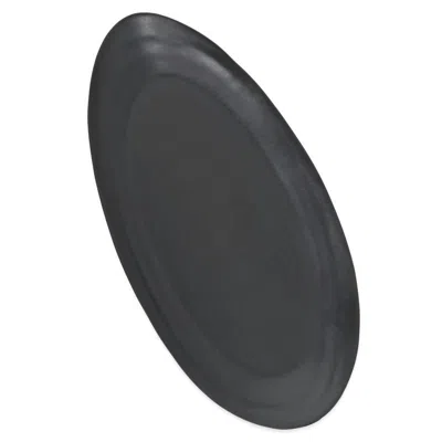 Urban Oasis Ripple Platter In Dark Grey