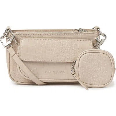 Urban Originals A Little Crazy Croc Shoulder Bag In White