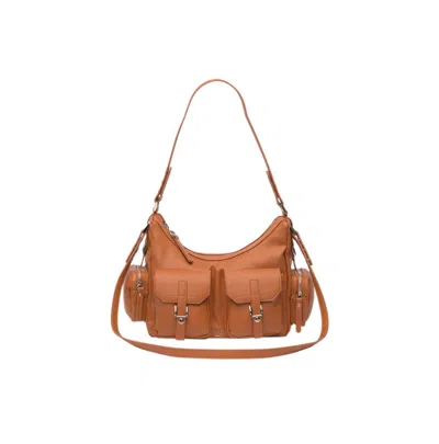 Urban Originals Assembled Faux Leather Crossbody Bag In Tan