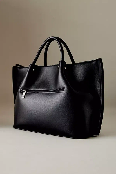 Urban Originals Faux-leather Tote Bag In Black