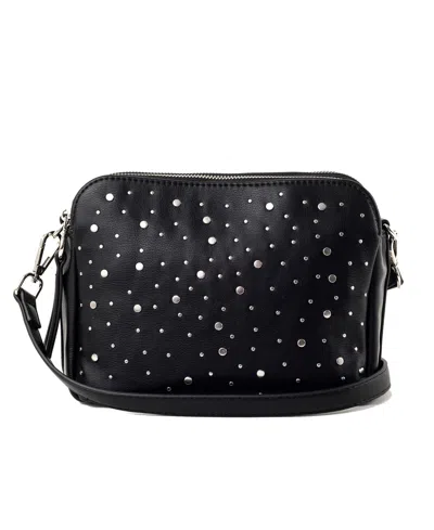 Urban Originals Galaxy Faux Leather Crossbody Bag In Black