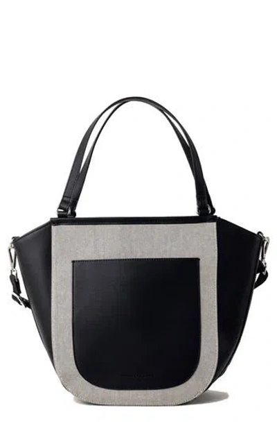 Urban Originals Harland Two Tone Tote Bag In Black