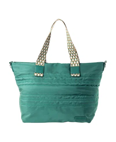 Urban Originals Hear The Music Nylon Tote Bag In Deep Green