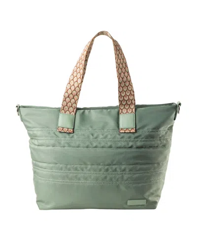 Urban Originals Hear The Music Nylon Tote Bag In Sage