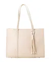 Urban Originals Hello Faux Leather Tote Bag In Cream