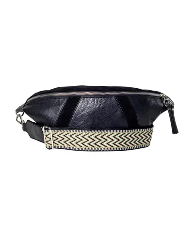 Urban Originals Museum Faux Leather Bumbag In Black