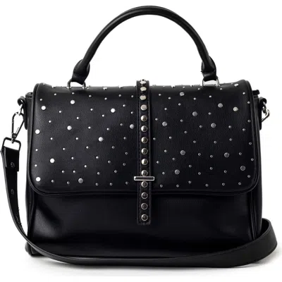 Urban Originals Orb Stud Top Handle Satchel In Black
