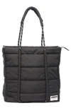 Urban Originals Palm Quilted Recycled Nylon Tote In Black
