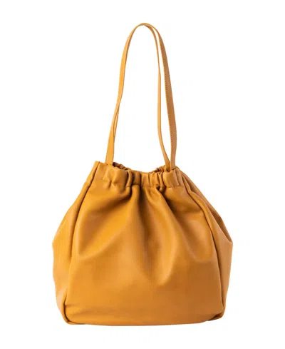 Urban Originals Paradise Faux Leather Tote Bag In Mustard