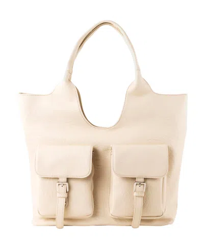 Urban Originals Royale Faux Leather Tote Bag In Cream