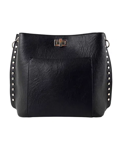Urban Originals Triangle Faux Leather Tote Bag In Black