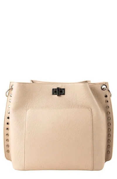 Urban Originals Triangle Vegan Leather Tote In Cream