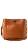 Urban Originals Triangle Vegan Leather Tote In Tan