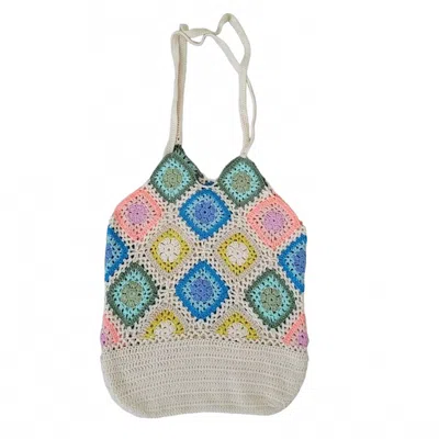 Urban Originals Woven Tote Bag In White Multi