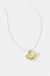 Urban Outfitters 14k Gold Plated Bubble Initial Charm Necklace, Women's At