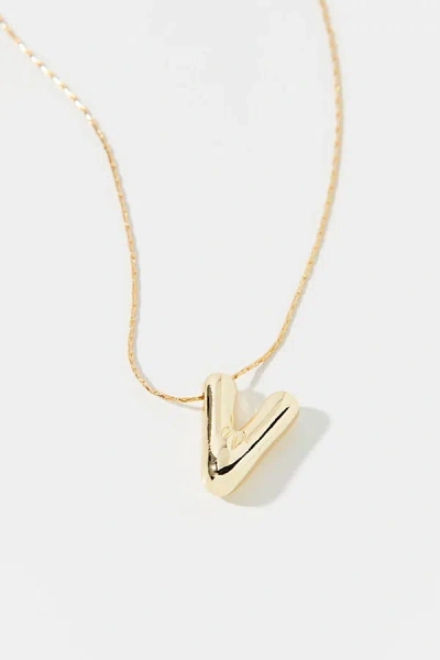 Urban Outfitters 14k Gold Plated Bubble Initial Charm Necklace, Women's At  In Multicolor