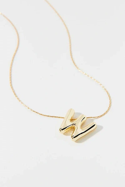Urban Outfitters 14k Gold Plated Bubble Initial Charm Necklace, Women's At