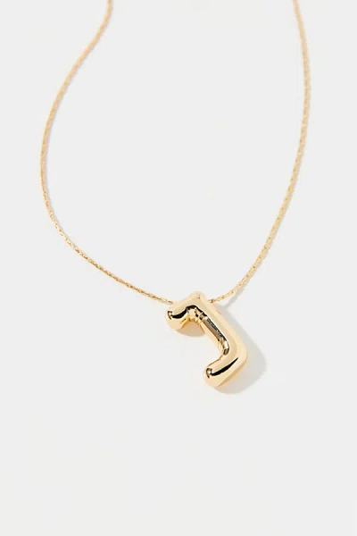 Urban Outfitters 14k Gold Plated Bubble Initial Charm Necklace, Women's At  In Multicolor
