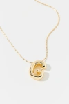 Urban Outfitters 14k Gold Plated Bubble Initial Charm Necklace, Women's At  In Multicolor