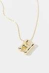 Urban Outfitters 14k Gold Plated Bubble Initial Charm Necklace, Women's At  In Multicolor