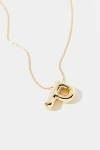 Urban Outfitters 14k Gold Plated Bubble Initial Charm Necklace, Women's At  In Multicolor
