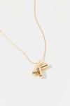 Urban Outfitters 14k Gold Plated Bubble Initial Charm Necklace, Women's At  In Multicolor