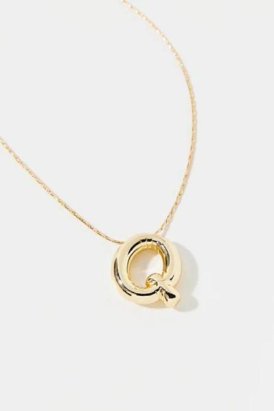 Urban Outfitters 14k Gold Plated Bubble Initial Charm Necklace, Women's At  In Multicolor