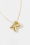 Urban Outfitters 14k Gold Plated Bubble Initial Charm Necklace, Women's At  In Multicolor