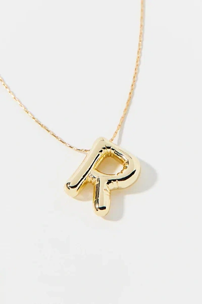 Urban Outfitters 14k Gold Plated Bubble Initial Charm Necklace, Women's At  In Multicolor