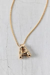 Urban Outfitters 14k Gold Plated Rhinestone Bubble Initial Charm Necklace, Women's At