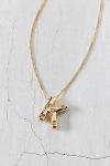 Urban Outfitters 14k Gold Plated Rhinestone Bubble Initial Charm Necklace, Women's At