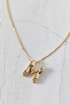 Urban Outfitters 14k Gold Plated Rhinestone Bubble Initial Charm Necklace, Women's At  In Multi
