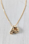 Urban Outfitters 14k Gold Plated Rhinestone Bubble Initial Charm Necklace, Women's At  In Multicolor