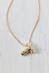 Urban Outfitters 14k Gold Plated Rhinestone Bubble Initial Charm Necklace, Women's At  In Multi