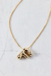 Urban Outfitters 14k Gold Plated Rhinestone Bubble Initial Charm Necklace, Women's At  In Multicolor