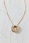 Urban Outfitters 14k Gold Plated Rhinestone Bubble Initial Charm Necklace, Women's At